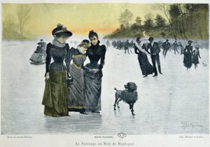 Pattinaggio nel Bois de Boulogne, 1891 da Gaston Bethune